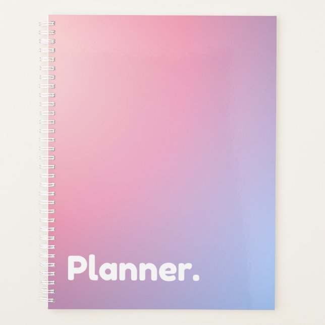 Pink Gradient Undated Planner (Front)