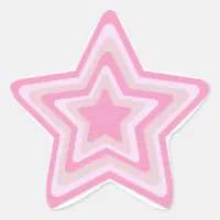 pink grading y2k star star sticker