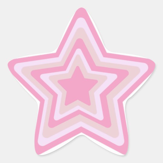 pink grading y2k star star sticker | Zazzle.com