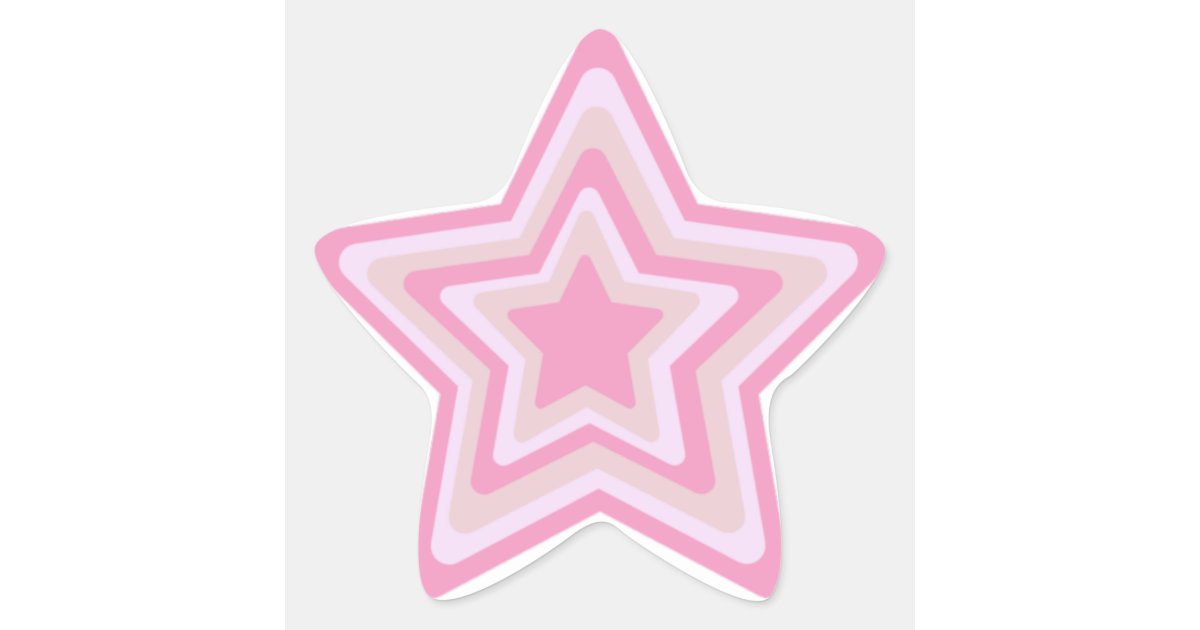 pink grading y2k star star sticker | Zazzle