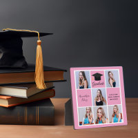 Pink Graduate Photo Collage Cute Graduation