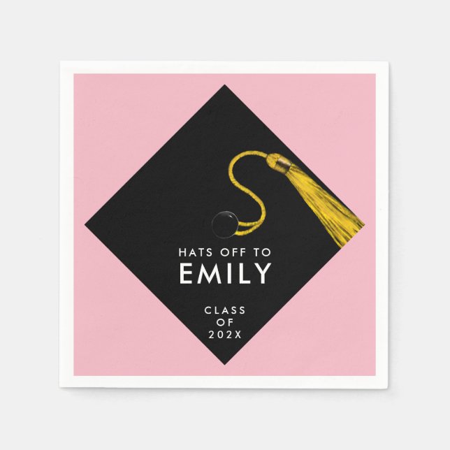 Pink Graduation 2025 Napkins (Front)