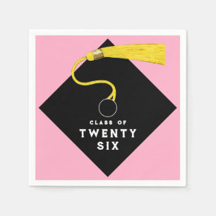Pink Graduation 2026 Party Napkins