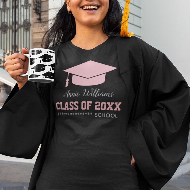 Pink Graduation Cap Class of Grad T-Shirt (Creator Uploaded)