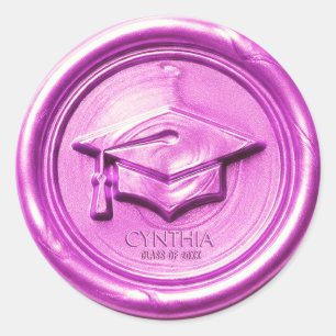  Pink Graduation Cap  Wax Seal