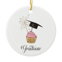 Pink Graduation Cupcake Graduate