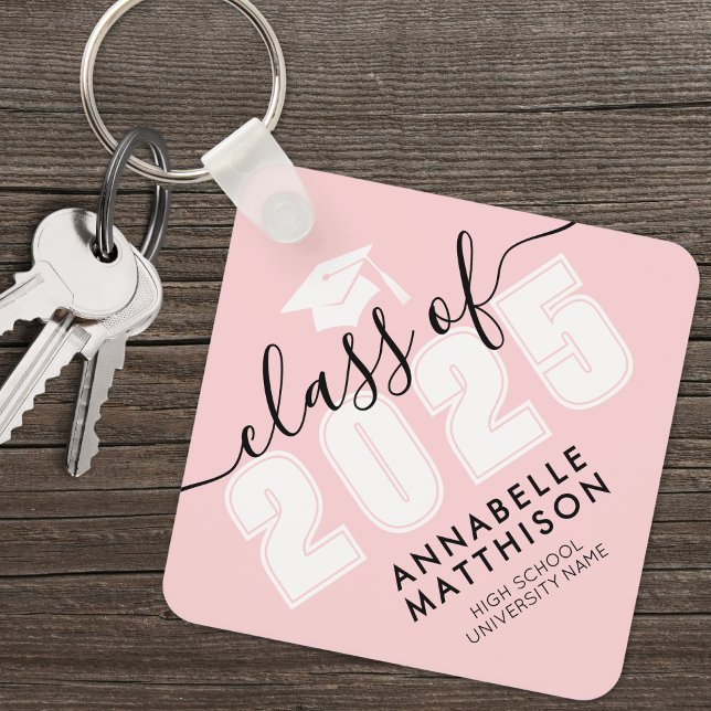 Pink Graduation Keychain (Graduate Pink Graduation keychain)