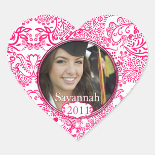 Pink Graduation or Sweet Sixteen Photo Stickers