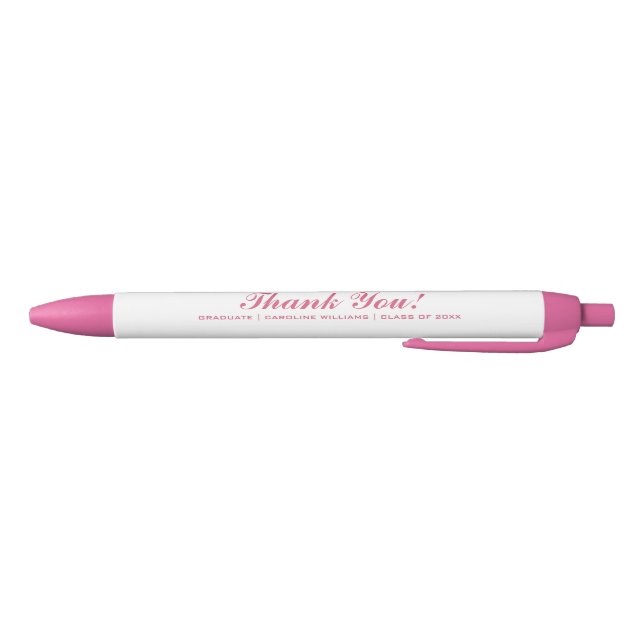Pink Graduation Party Custom Favor Pen (Bottom)