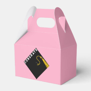 Pink Graduation Party Favor Boxes