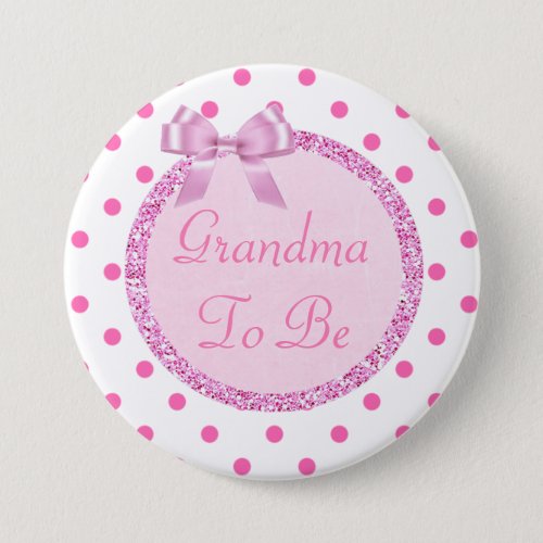 Pink  Grandma  to Be Baby Shower Pin
