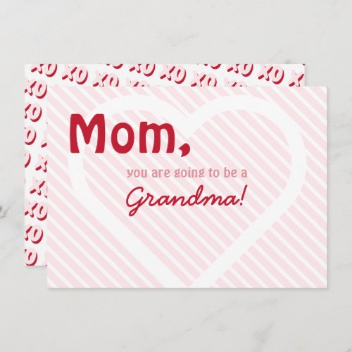 Pink Grandma Valentine Ultrasound Pregnancy Reveal Announcement