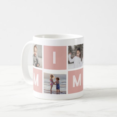 Pink Grandmother 5 Photo Collage Mimi Coffee Mug