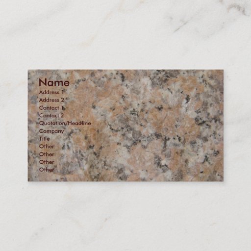 Customizable Pink Granite Business Card