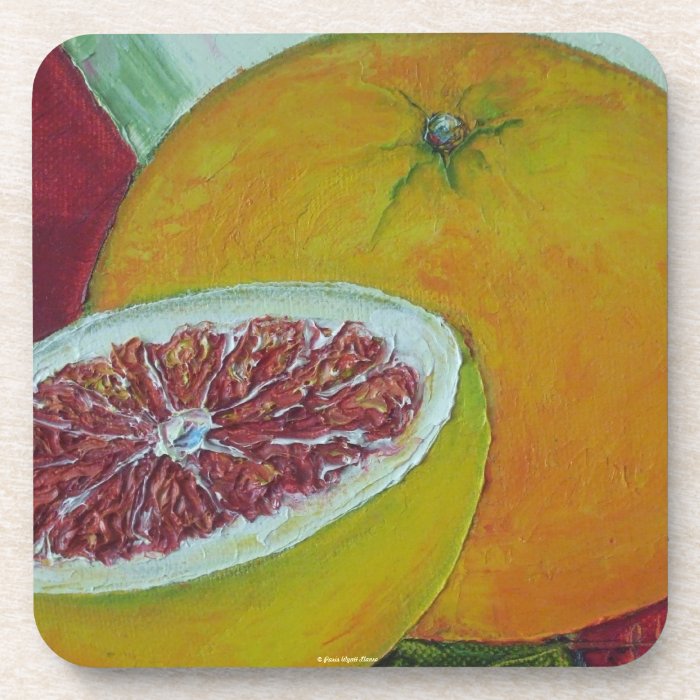 Pink Grapefruit Coasters