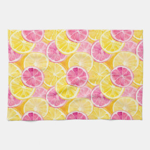 Pink Grapefruit & Lemon Shower Curtain Kitchen Towel