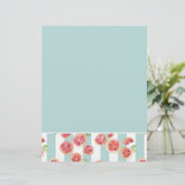 Pink Grapefruit Pattern on Green Stripes (Standing Front)