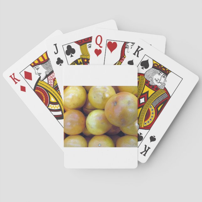 Pink Grapefruit Poker Cards (Back)