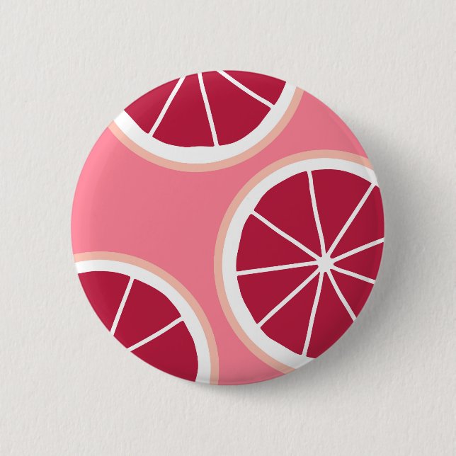 Pink Grapefruit Slice Button (Front)