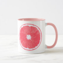 Pink Grapefruit Slice Digital Painting