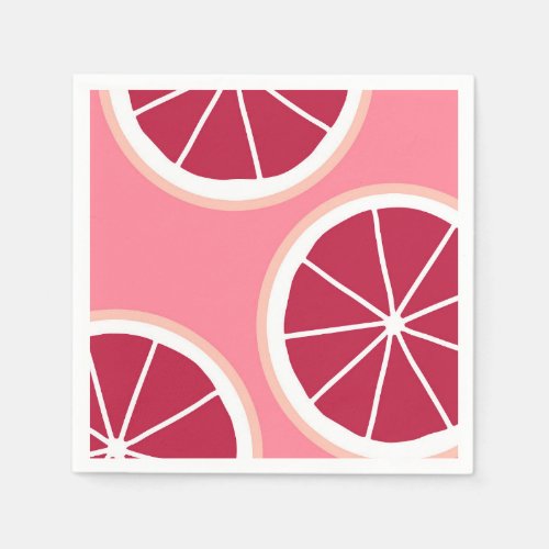 Pink Grapefruit Slice Napkins