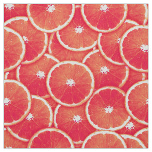 Pink grapefruit slices fabric