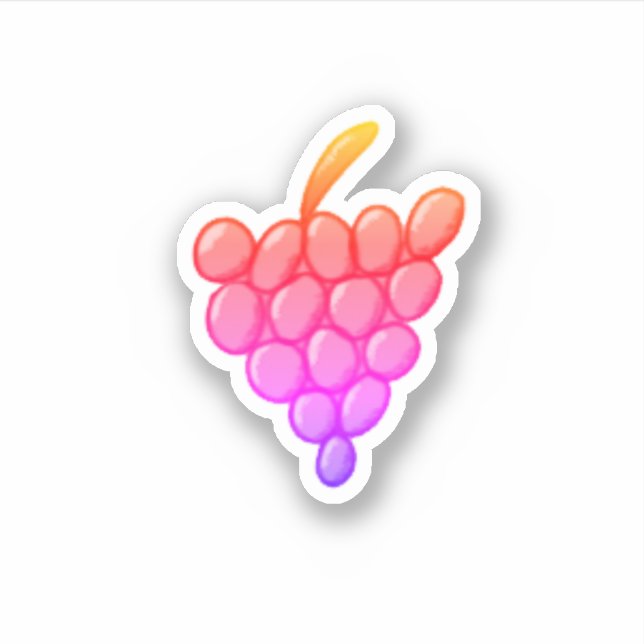 Pink Grapes Sticker (Front)