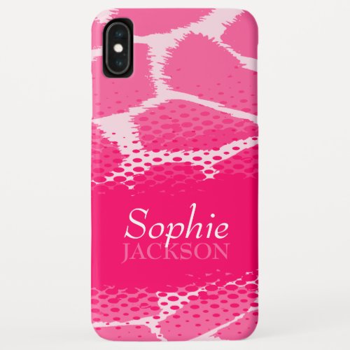 Pink graphic animal print iPhone XS max case