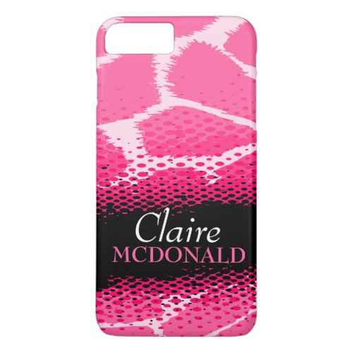 Pink graphic animal print iphone case