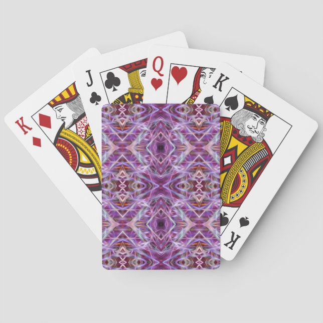 Pink Graphic Mandala Poker Cards (Back)