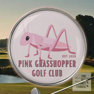 Pink Grasshopper Golf Club Ball Marker