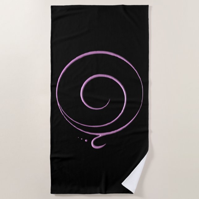 Pink Gratitude  Beach Towel (Front)