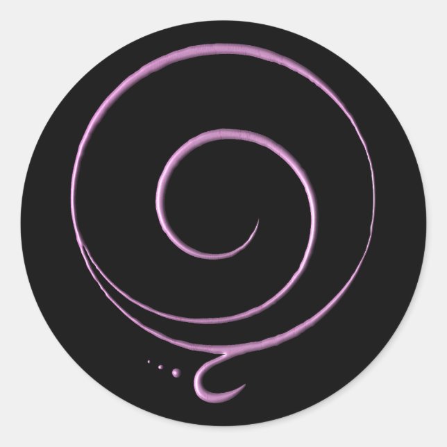 Pink Gratitude Classic Round Sticker (Front)