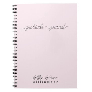 Pink Gratitude Journal - Cute Script Typography