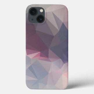 Pink Gray Abstract Pyramid Pattern Design iPhone 13 Case