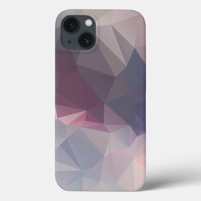 Pink Gray Abstract Pyramid Pattern Design Case-Mate iPhone Case (Back)