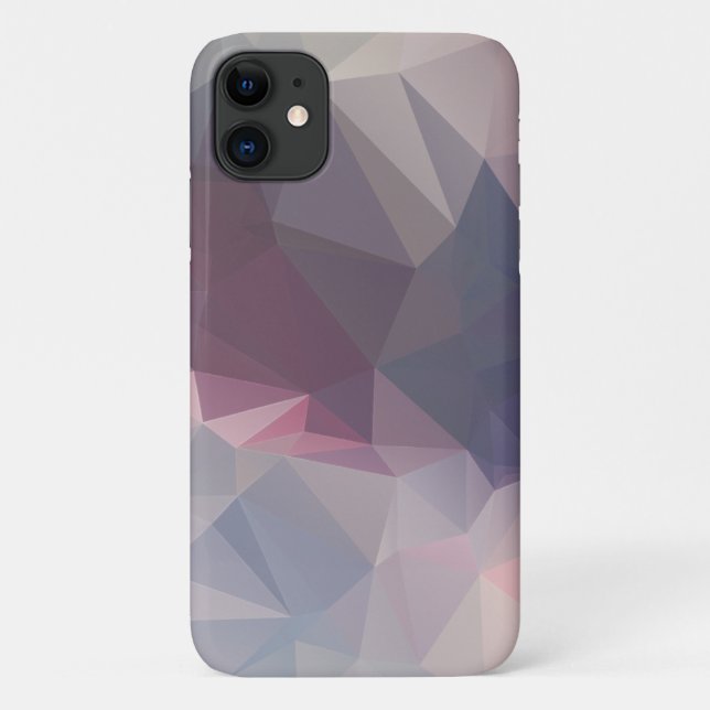 Pink Gray Abstract Pyramid Pattern Design Case-Mate iPhone Case (Back)