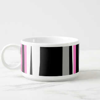 pink gray and black abstract bowl