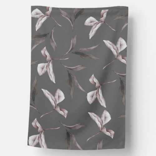 Pink gray and black pattern house flag