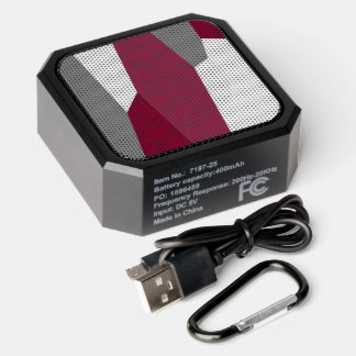 Pink Gray and White Abstract Bluetooth Speaker