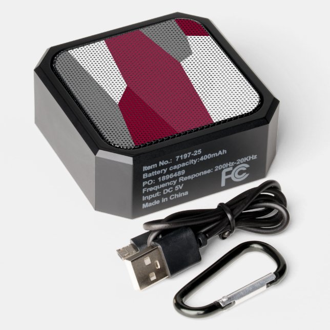 Pink Gray and White Abstract Bluetooth Speaker (Laydown)