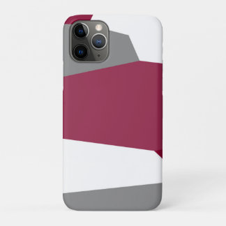 Pink Gray and White Abstract iPhone 11 Pro Case