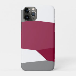 Pink Gray and White Abstract iPhone 11 Pro Case