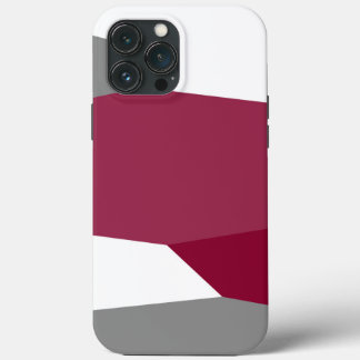 Pink Gray and White Abstract iPhone 13 Pro Max Case