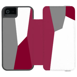 Pink Gray and White Abstract iPhone SE/5/5s Wallet Case
