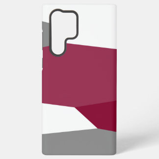 Pink Gray and White Abstract Samsung Galaxy S22 Ultra Case