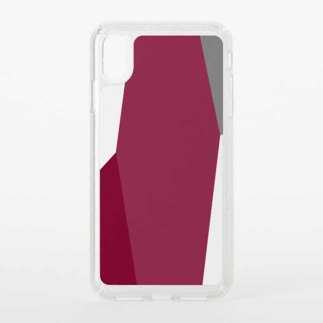 Pink Gray and White Abstract Speck iPhone XS Max Case (Front)