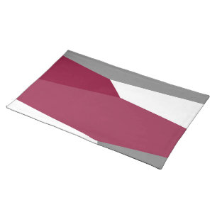 Pink Gray and White  Cloth Placemat