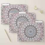 Pink Gray and White Mandala Pattern File Folder