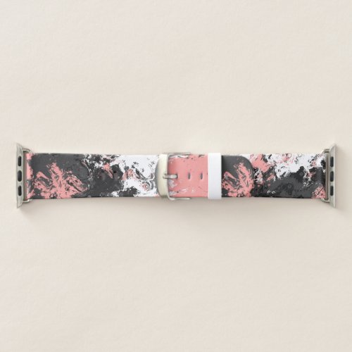 Pink gray and White Marble Apple Watch Band